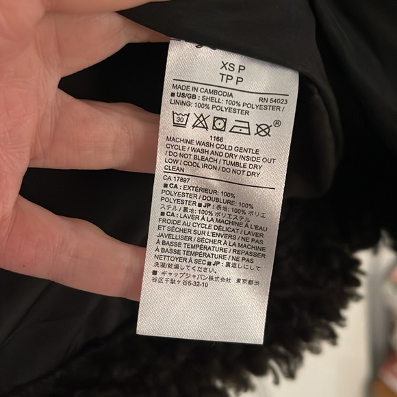 Banana Republic fleece “Teddy” coat- size XS- EUC. - Picture 3 of 3